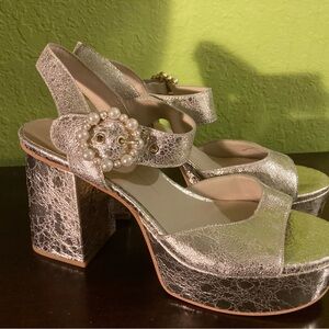 Dolce Vita  Silver Platform Sandals